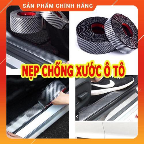 [Hàng cao cấp] Cuộn nẹp cacbon chống xước bậc cửa xe cho xe ôtô, xe hơi