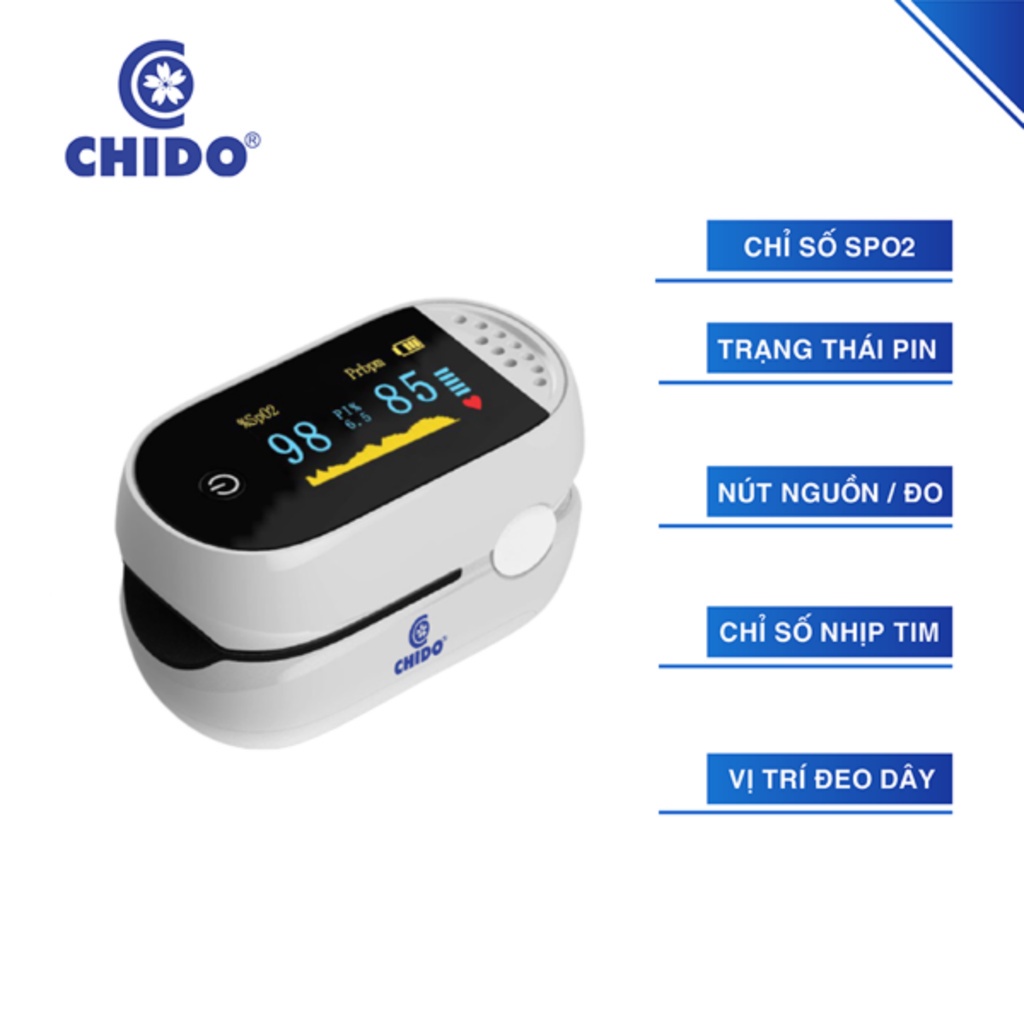 Máy Đo Nồng Độ 0xy Máu Sp02 CHIDO C101A2 Nhật Bản