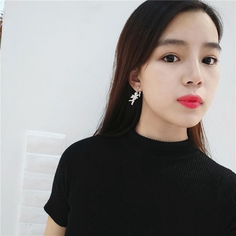 Hoa tai kiểu dáng không đối xứng thời trang sang trọng cho nữ