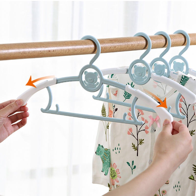 Móc phơi quần áo cho bé bằng nhựa có thể tùy chỉnh từ 36cm đến 50cm (Set gồm 5 chiếc)