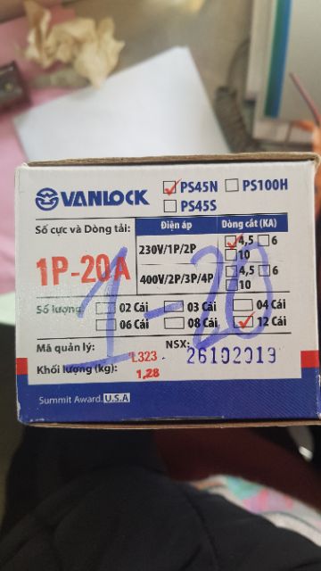 ÁT CÀI 1P VANLOCK SINO PS45N