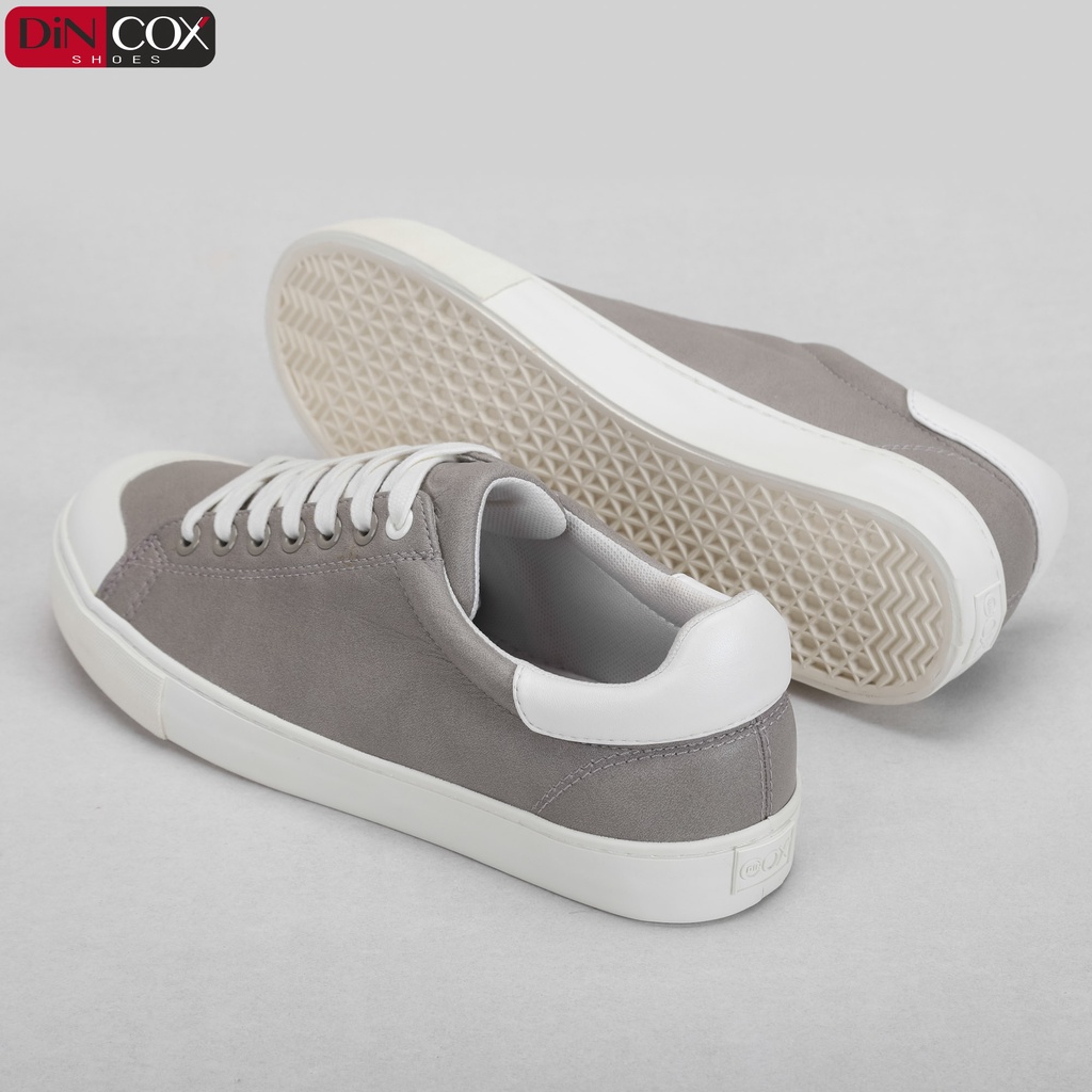 Giày Sneaker Da Nam DINCOX C13 Cách Điệu Sáng Tạo Grey/White