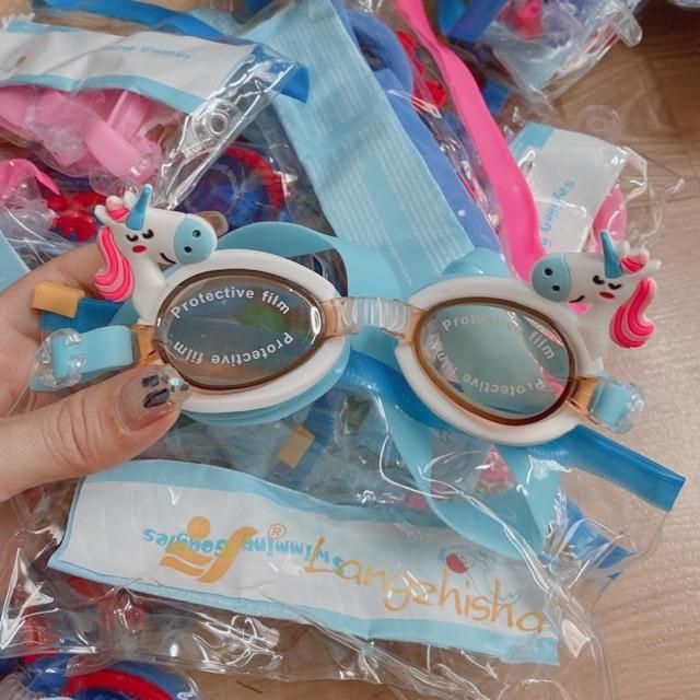 Kính bơi trẻ em cao cấp, chống nước cho bé 3-7 tuổi họa tiết ngộ nghĩnh đáng yêu - Tặng nút bịt tai