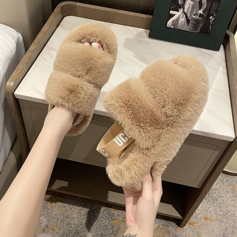 Dép Lông Thỏ Thời Trang Thu Đông Xinh Xắn Dành Cho Nữ