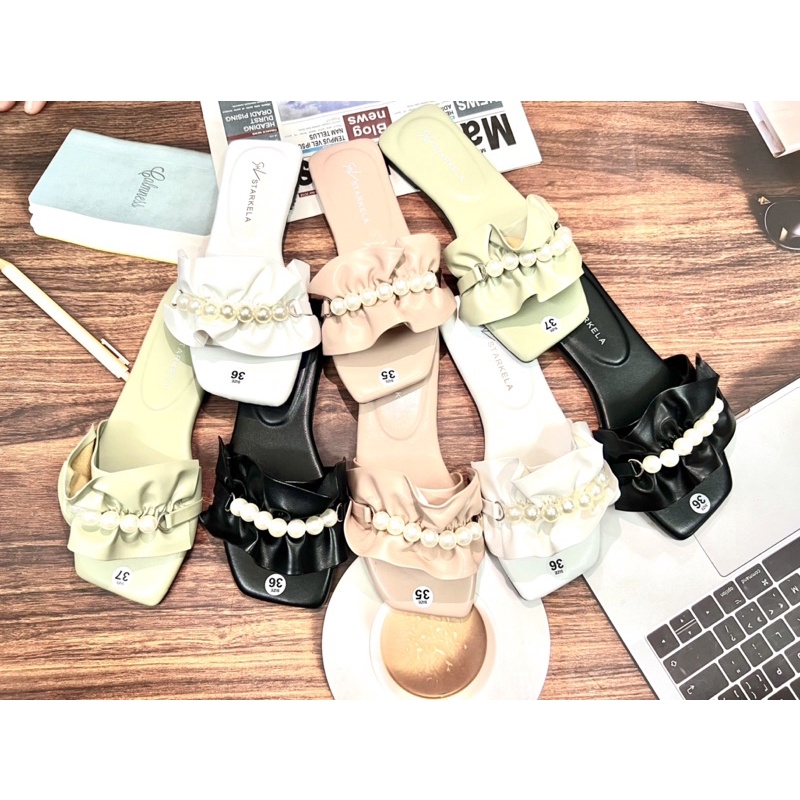 Dép Nữ Quai Ngang Bèo Nhún Ngóc Xinh Xắn Hót Hít