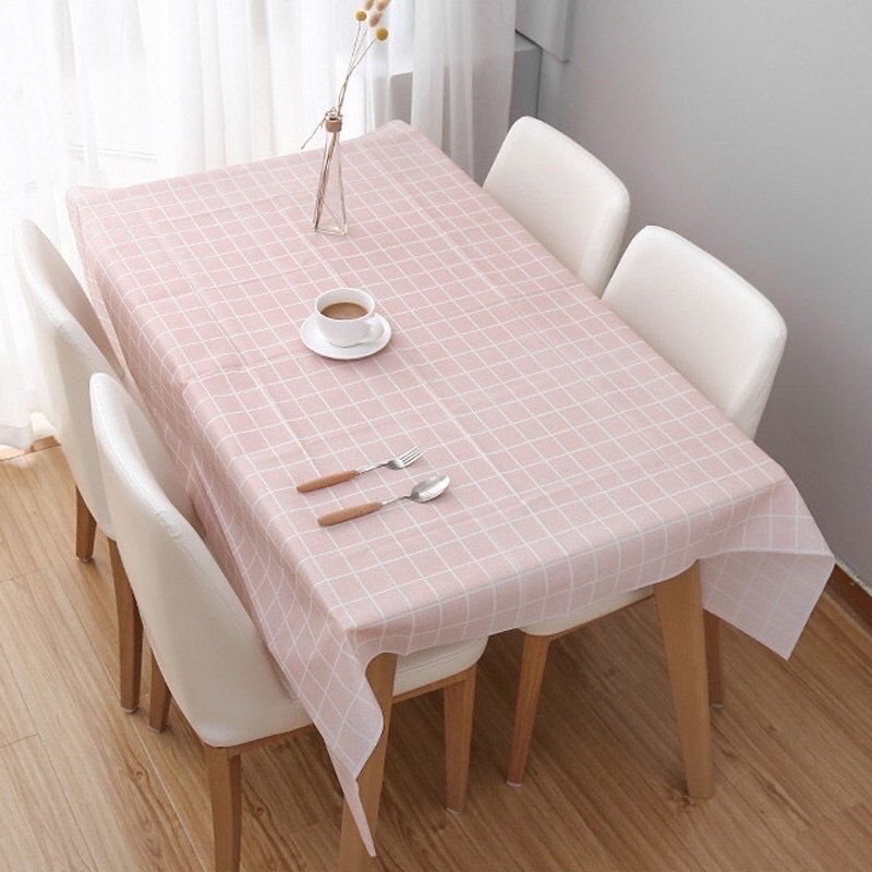 Khăn trải bàn kẻ caro trang trí nhà cửa, decor phong cách vintage