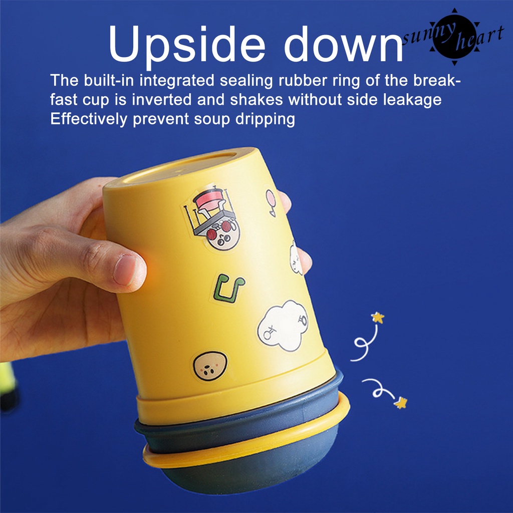 1 Set Cốc Uống Sữa Kèm Muỗng Dung Tích Lớn Không BPA Cho Bé