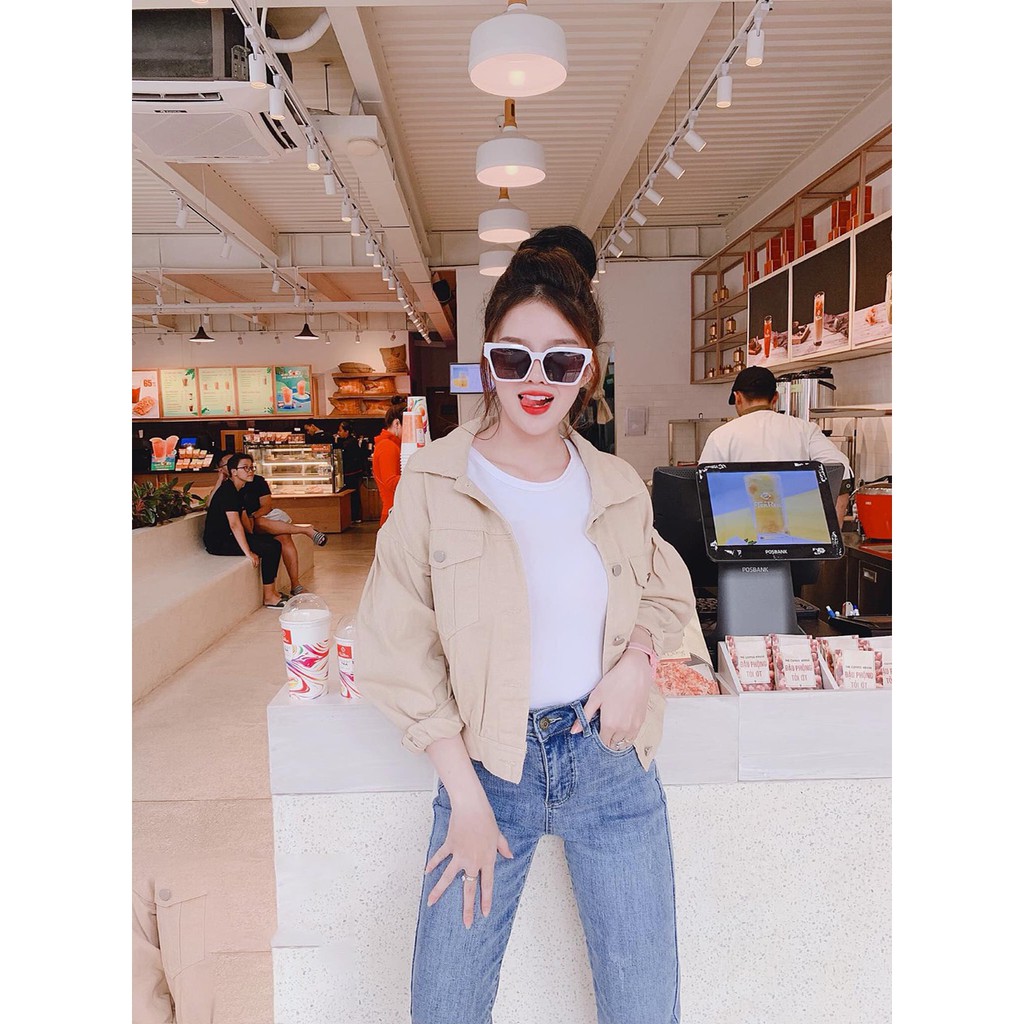 🌟HCM🌟🌺FREESHIP 99K🌺️ >---> Áo Jeans Kaki Nữ Nút Sau Màu Xanh Rêu AKKN01<---< Mina-Fashion ⚡⚡⚡⚡⚡ | BigBuy360 - bigbuy360.vn