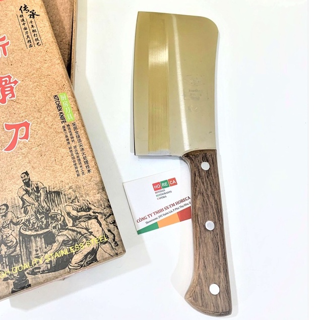 Dao chặt xương cán gỗ [cao cấp] siêu bén, chuyên dành cho các nhà hàng và bếp ăn công nghiệp, dao bếp