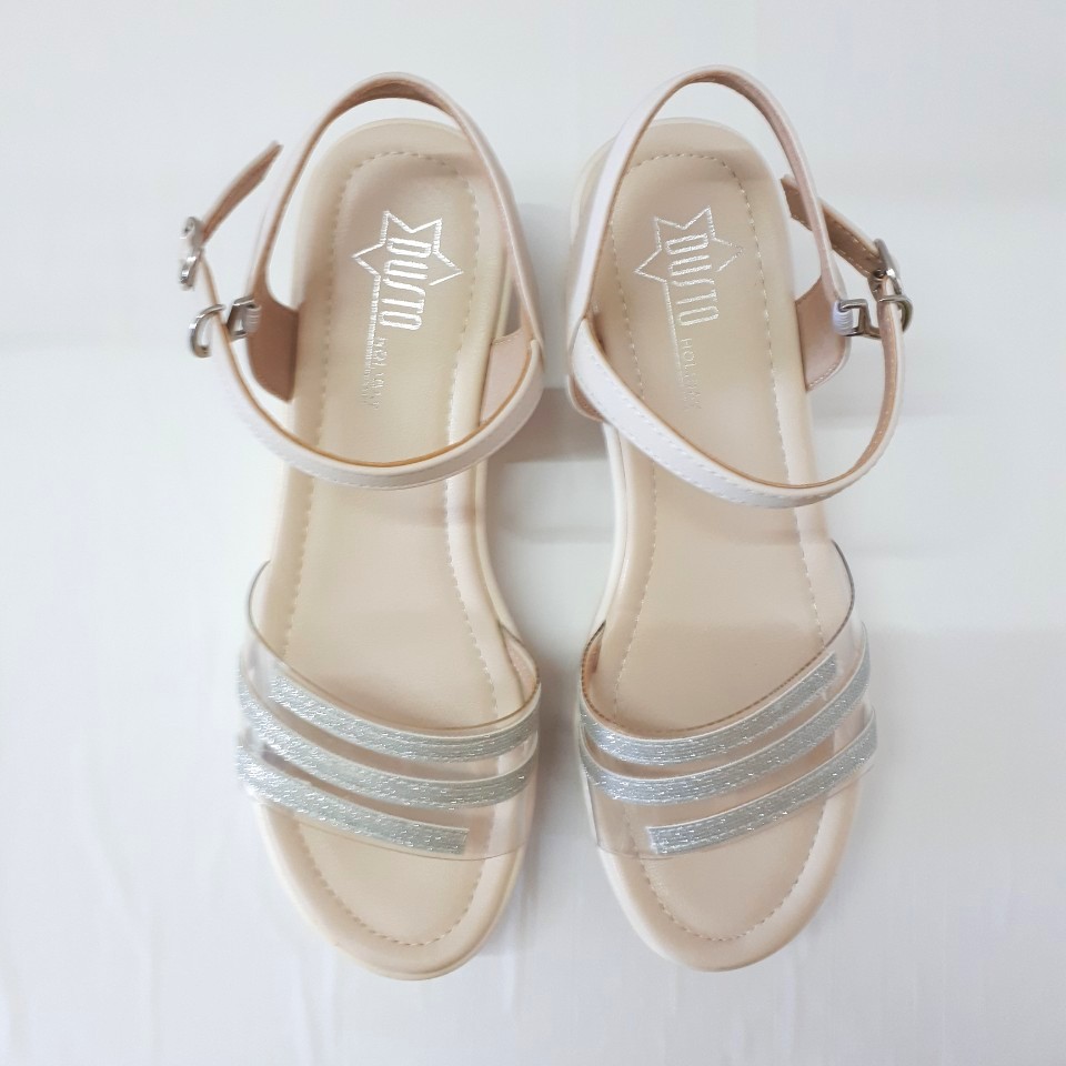 Sandal đế xuồng Dusto quai ngang, đế 6.5cm (size 34 và 37)