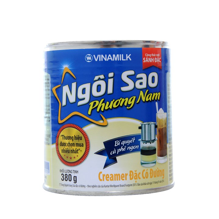 Sữa đặc Ngôi sao Phương Nam xanh dương hộp 380gr