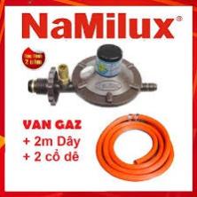 Van điều áp ngắt gas tự động Namilux NA 337S (Nâu) + 1,5m Dây hàn quốc + xiết 5.0