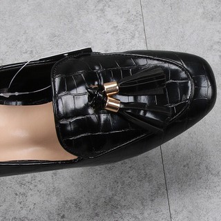 Giày Loafer da cá sấu Papaya
