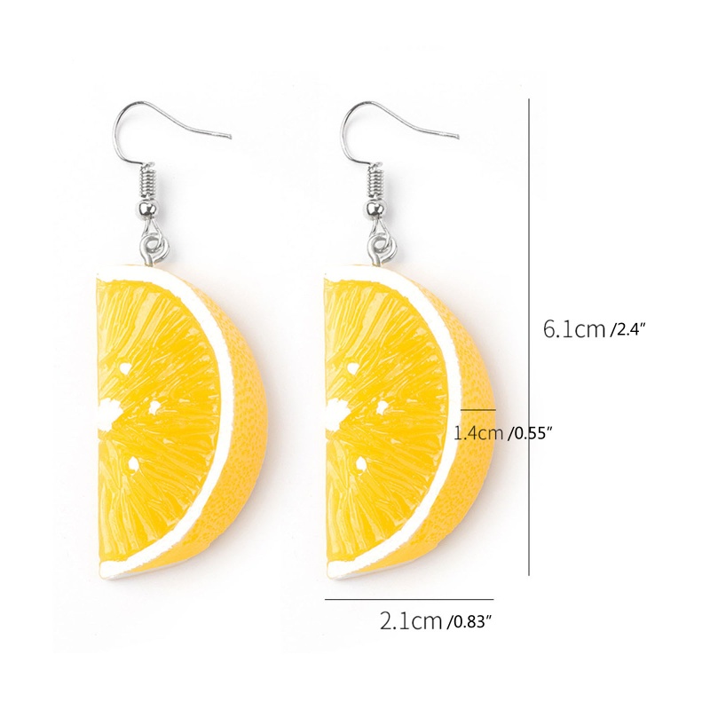 Bông Tai Dáng Dài Hình Trái Cây Bằng Nhựa Resin Dễ Thương Thời Trang