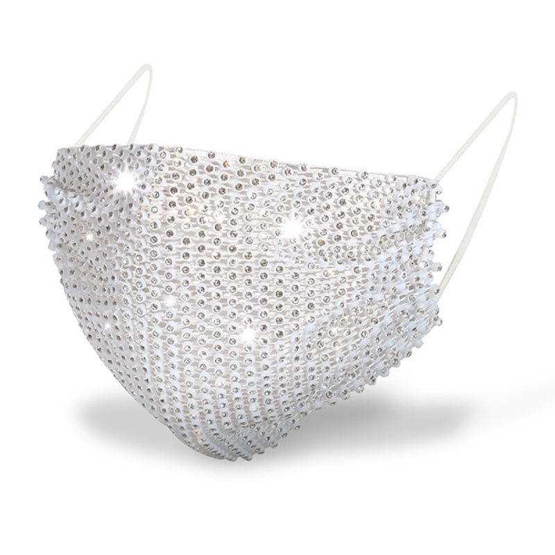 Mặt Nạ Đính Đá Lấp Lánh Co Giãn Thời Trang Quyến Rũ Cho Nữ