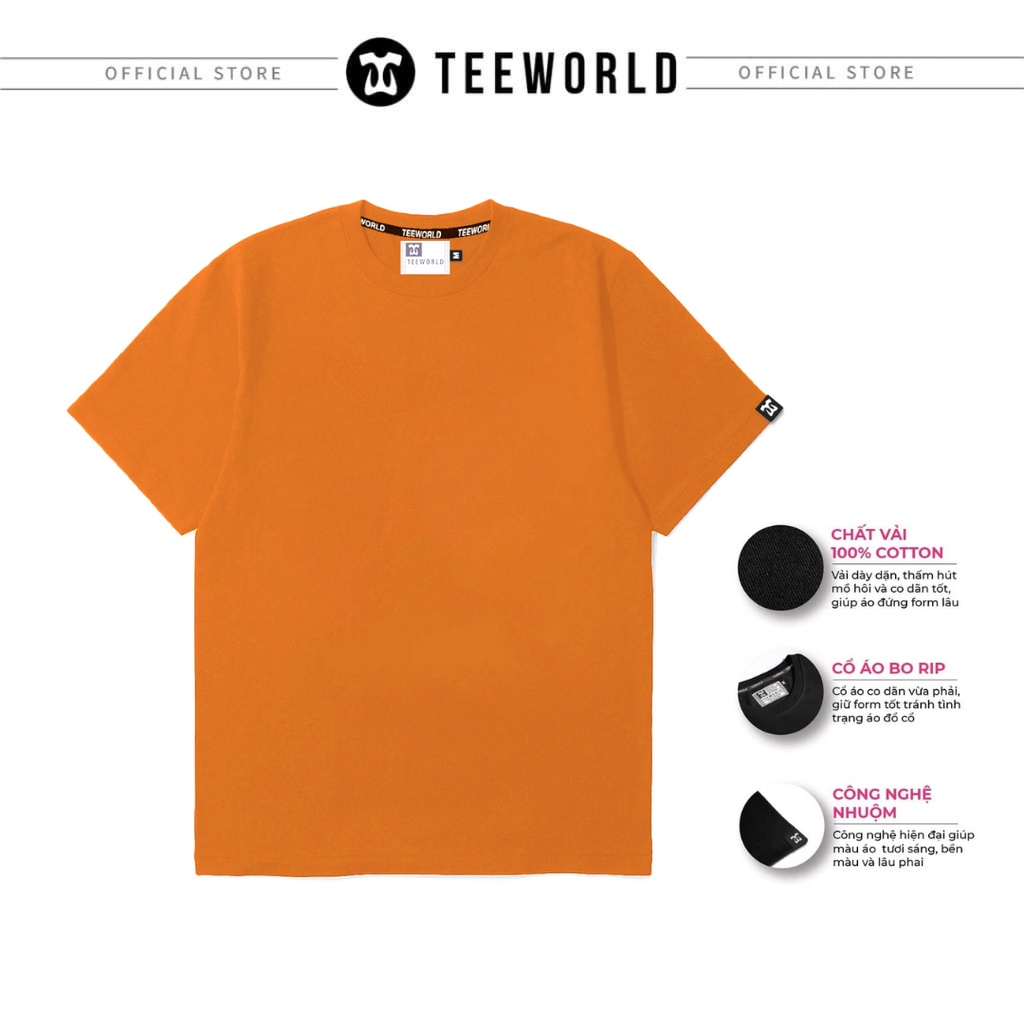 Áo thun Local Brand Teeworld Basic T-shirt Cam Tím Xanh Nam Nữ Unisex