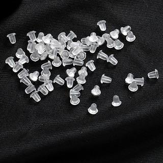 Set of 100 transparent silicone ear tips