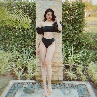 Bikini 2 mảnh tay phối voan siêu đẹp