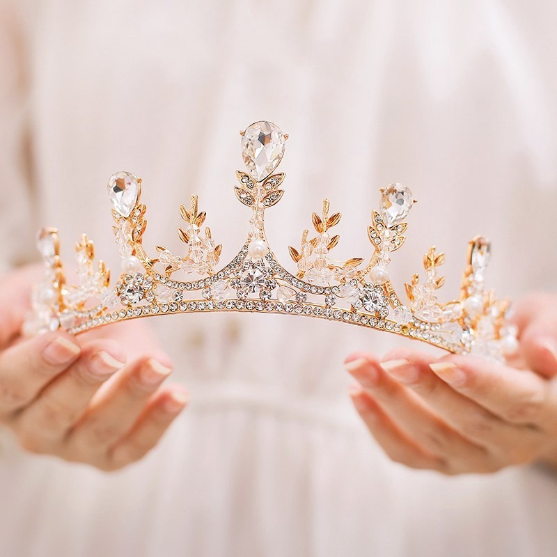 Vương miện cài đầu dạng nhánh xỏ hạt nhiều công dụng cho sự kiện