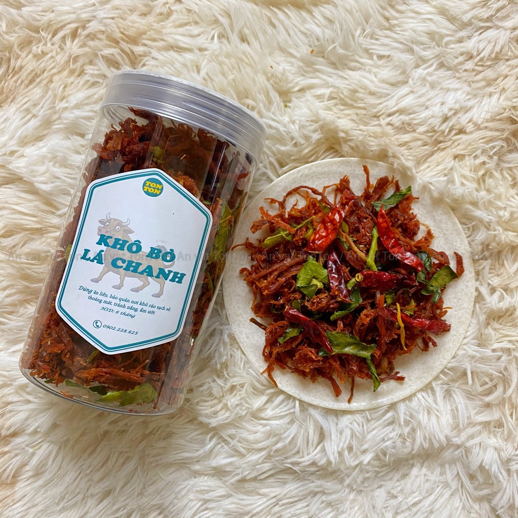 Khô bò bá chanh xé sợi thơm ngon 200g | TonTon đồ ăn vặt Hà Nội | BigBuy360 - bigbuy360.vn