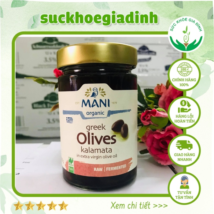 Trái Olive Kalamata Ngâm Dầu Hữu Cơ 280gr