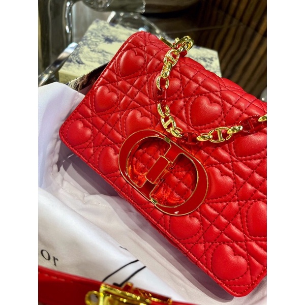 Túi xách diỏr caro chất da thật hàng order trung