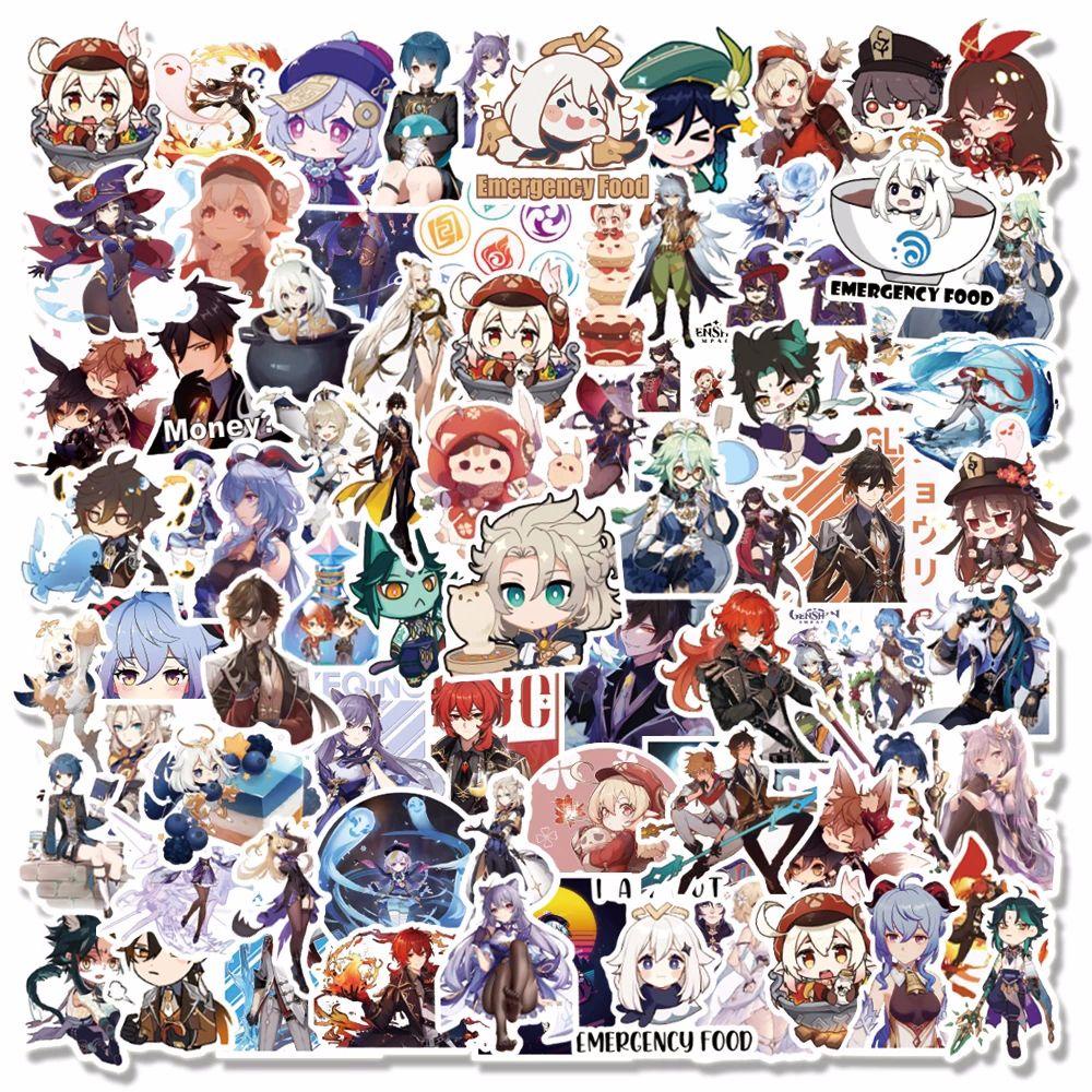 Miếng Dán Trang Trí Laptop / Cốp Xe Hơi Họa Tiết Anime Dễ Thương