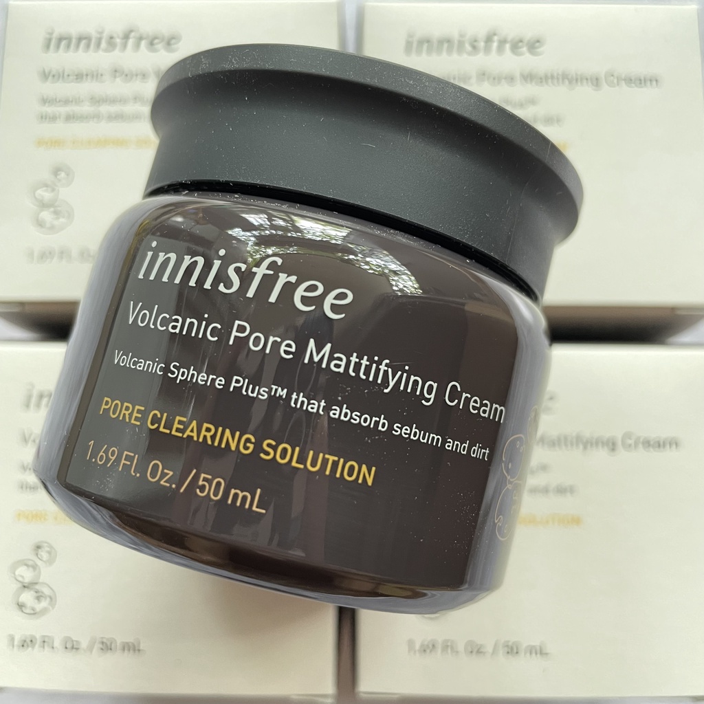 Kem Dưỡng Cải Thiện Lỗ Chân Lông Đá Tro Núi Lửa Innisfree Volcanic Pore Mattifying Cream 50ml