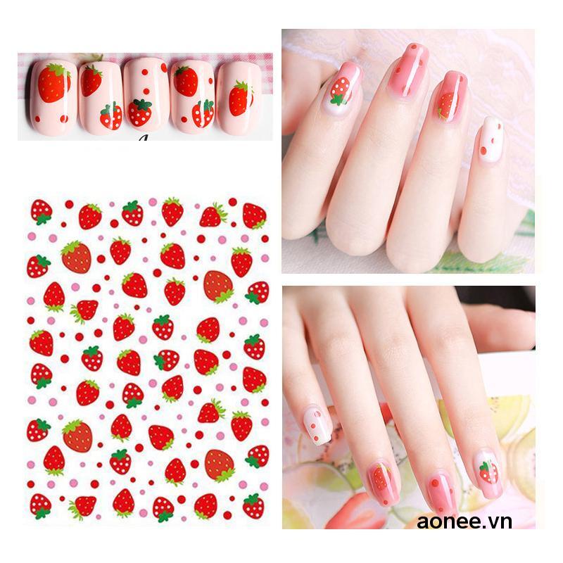 ✨✨Nhãn dán họa tiết 3D tự dính trang trí móng tay nghệ thuật độc đáo