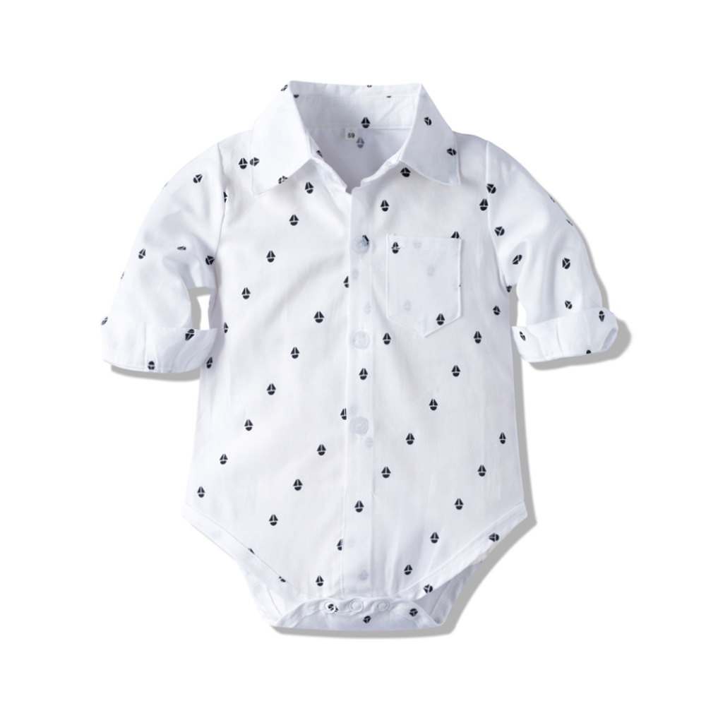 Body Công Tử Cho Bé Trai, Sét Áo Liền Quần Kèm Mũ Nồi Cho Bé Trai 5-17kg - Vải Kate Đứng Dáng, Thấm Hút Mồ Hôi