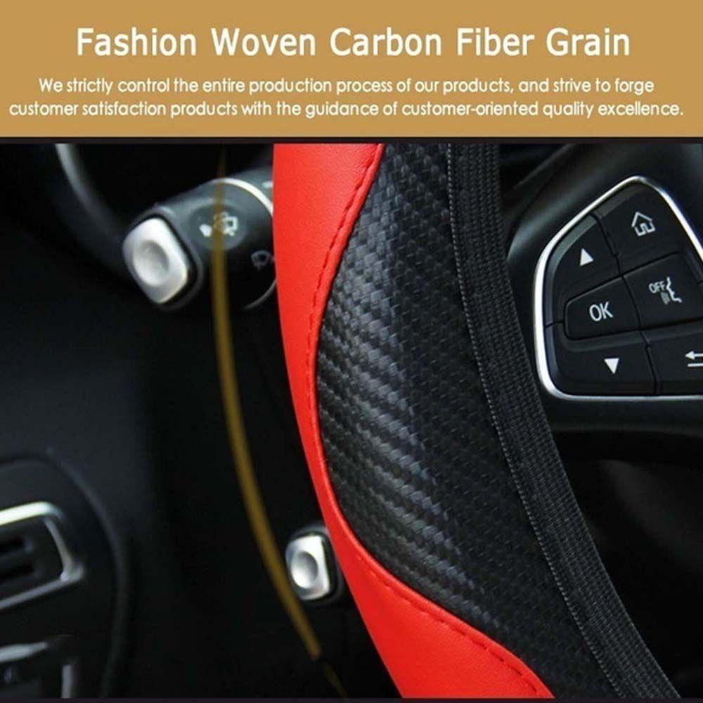 Vỏ Bọc Vô Lăng Xe Hơi Bằng Sợi Carbon Chất Lượng Cao Thoáng Khí Chống Trượt