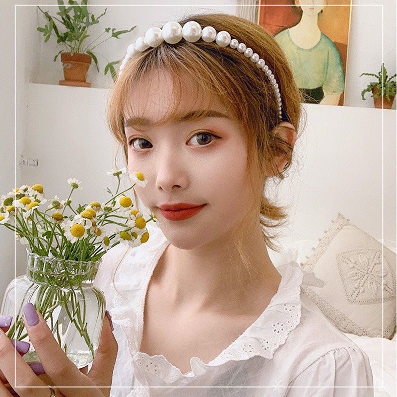 Cài Tóc Đính Ngọc Trai Nhân Tạo Xinh Xắn Phong Cách Hàn Quốc