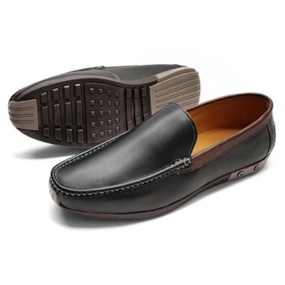 Giầy Lười Nam Da Bò Đế Cao Su Mềm Êm Thoải Mái Xtop