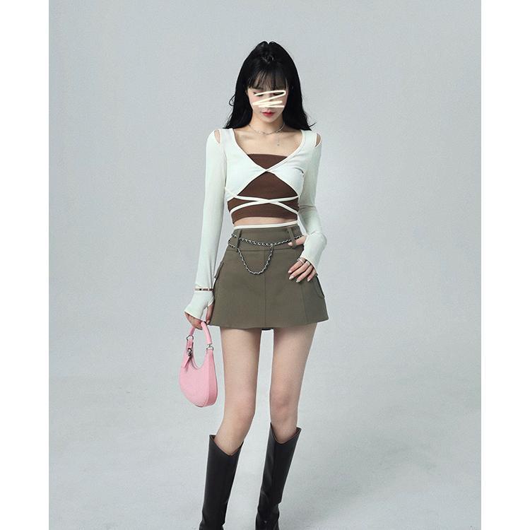 Set Áo Khoác Cardigan Họa Tiết Sọc Caro + Áo Thun Không Tay + Quần Ngắn Thời Trang Cho Nữ