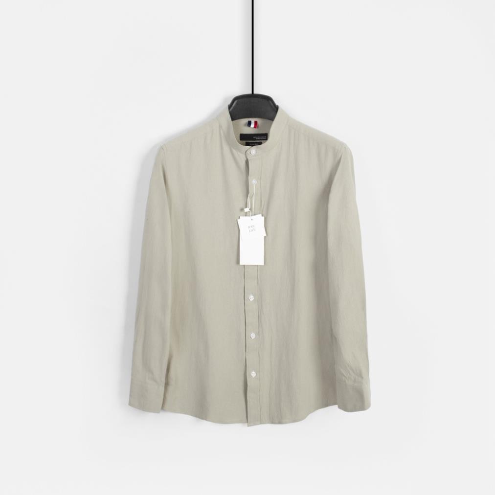 Áo sơ mi Đũi cổ tàu Galvin chất cotton đũi co giãn mát mịn chống nhăn co giãn SMGV135 - Leo Vatino | BigBuy360 - bigbuy360.vn