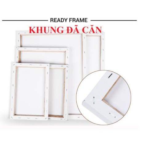 Tranh sơn dầu số hóa tự tô 40x50cm có khung Nhà chim mùa xuân Y5528