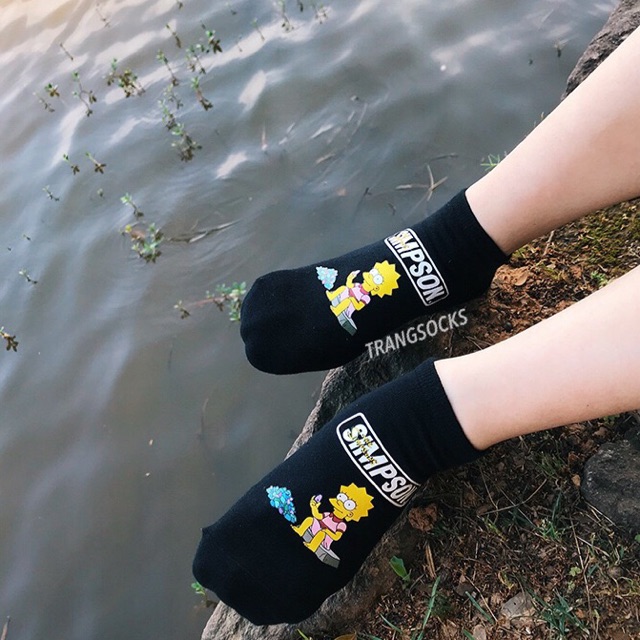 Box 5 đôi tất Sesame street, Kaws Elmo, Simpson