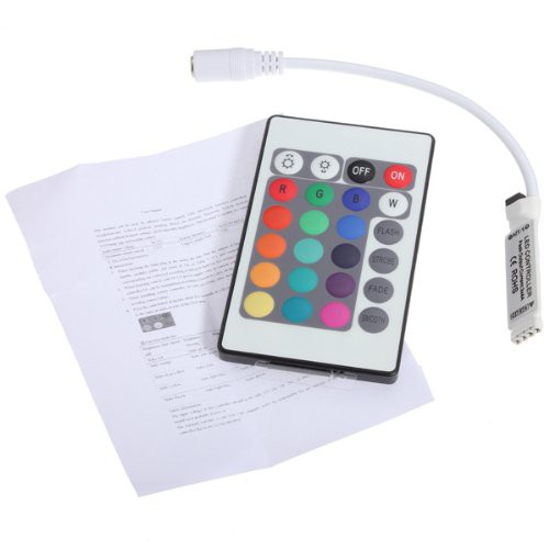 24 Tasten Mini IR Remote Controller fuer RGB LED Strip Streifen