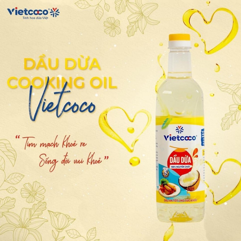 Dầu dừa tinh luyện Vietcoco 1000ml