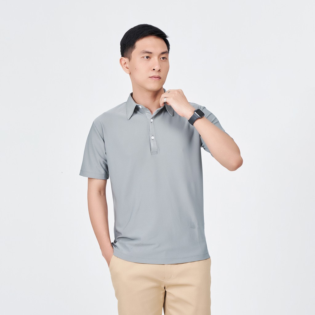 Áo Polo nam basic trơn ROUGH vải cotton CVC chống nhăn, 5 màu trẻ trung | BigBuy360 - bigbuy360.vn