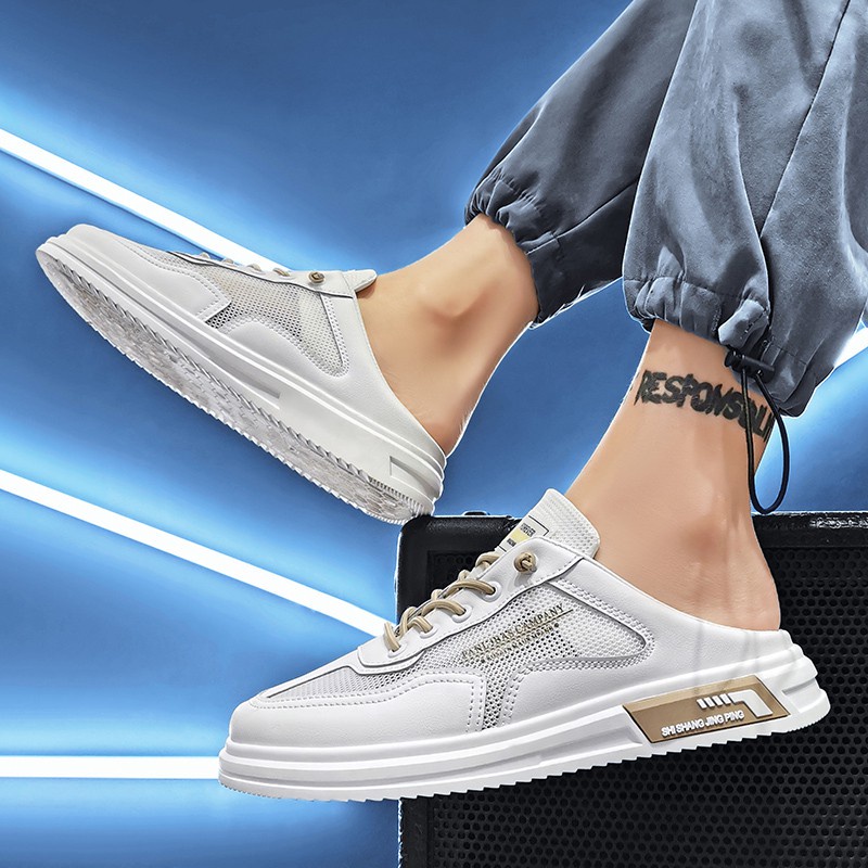 Giày lười phối lưới thoáng khí size 39-44 K60 phong cách cá tính thời trang mùa hè cho nam | BigBuy360 - bigbuy360.vn