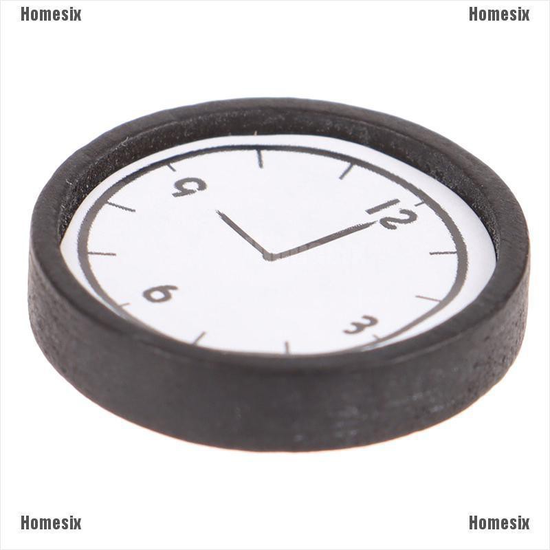 [HoMSI] 1:12 Dollhouse Miniature Wall Clock Play Miniaturas Home Decor Accessories SUU