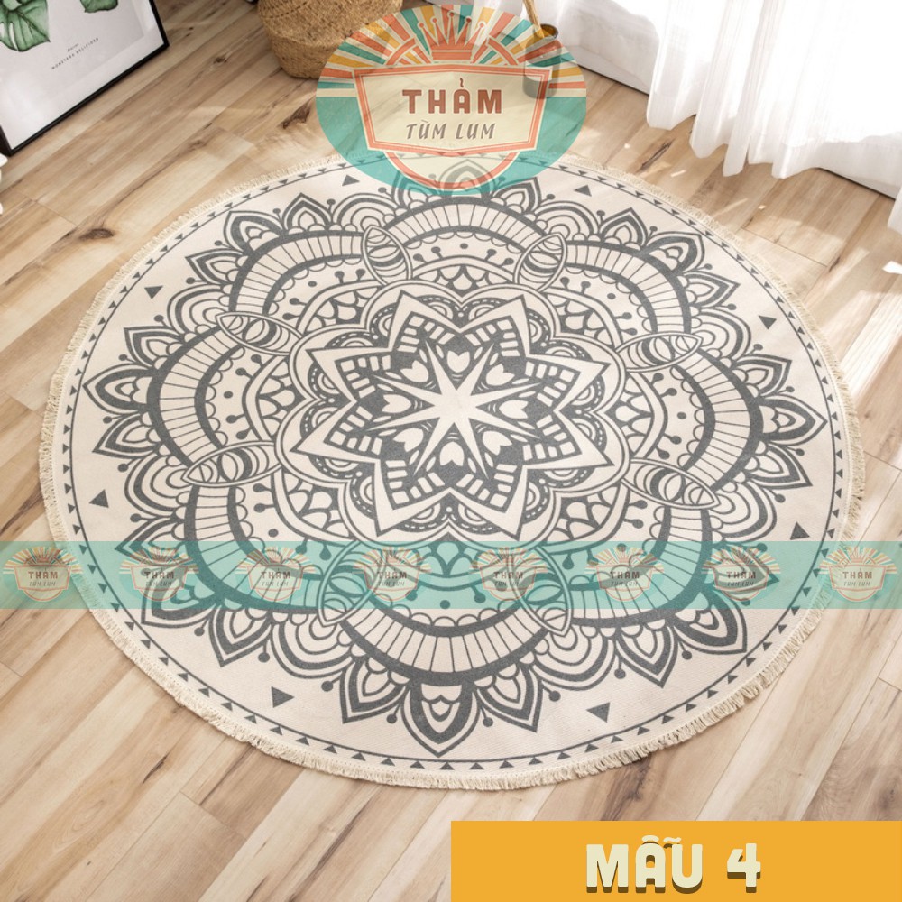 Thảm trải sàn vintage Thảm scandinavian TRÒN - TT 1