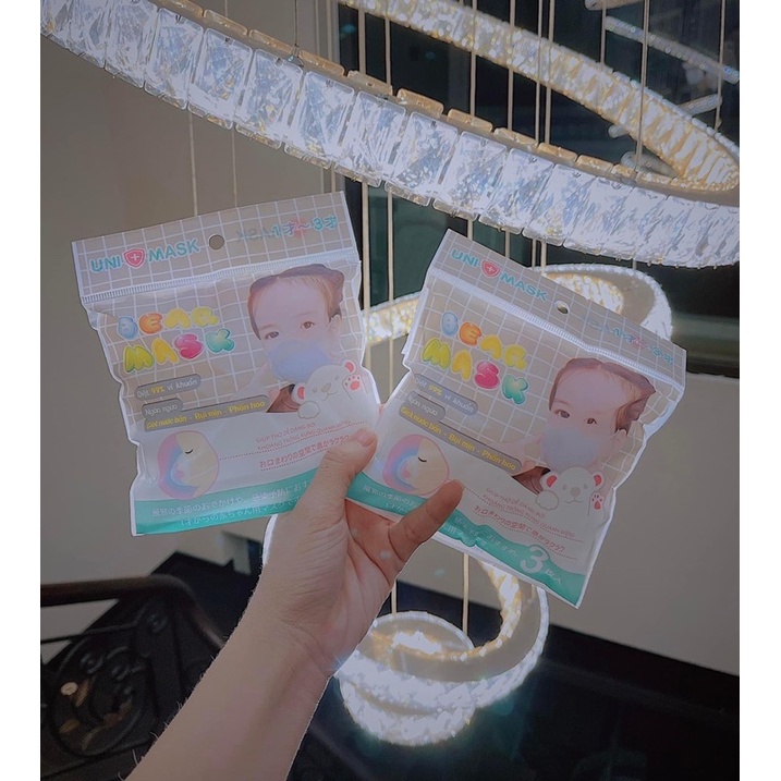 GÓI 3 CHIẾC KHẨU TRANG GẤU BEAR MASK UNI MASK SIZE TỪ SƠ SINH - 6 TUỔI | BigBuy360 - bigbuy360.vn