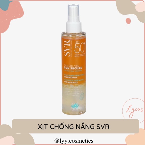 XỊT CHỐNG NẮNG SVR Sun Secure Eau Solaire SPF50 +