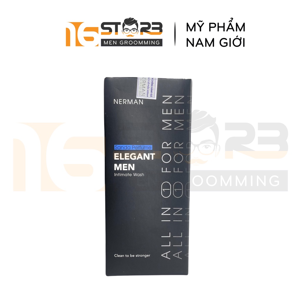 [Chính Hãng 100%] Dung dịch vệ sinh nam giới Nerman Elegant Men hương nước hoa cao cấp 100ml