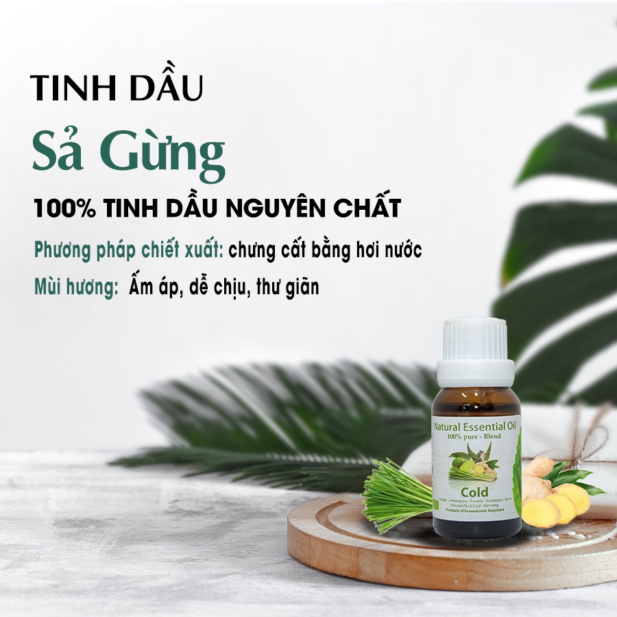 Tinh Dầu Thiên Nhiên AROMA Sả, Gừng, Bưởi 10ml