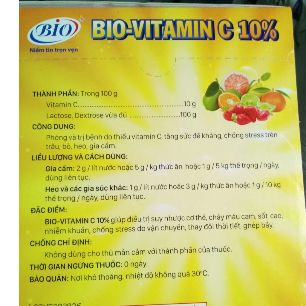 1 GÓI BIO-VITAMIN.C CHO CHIM,VẸT, YẾN PHỤNG