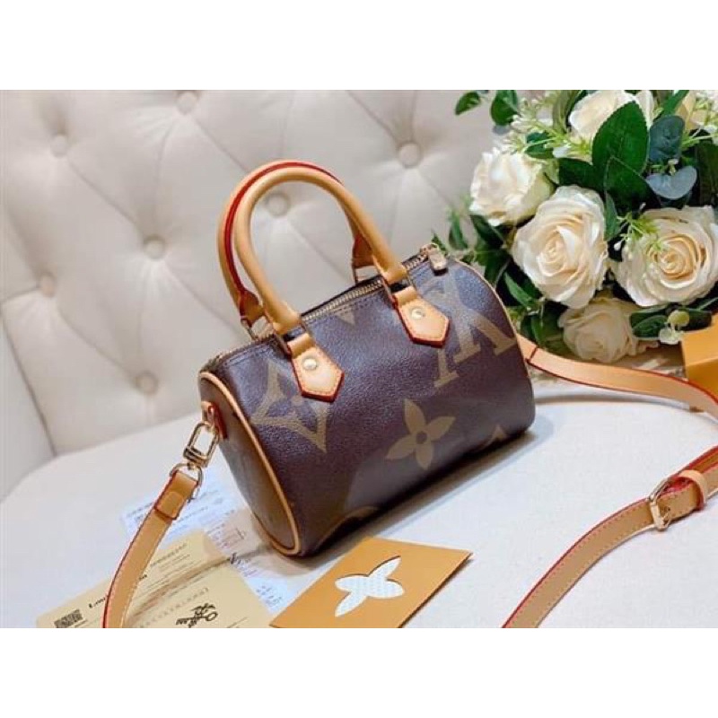 Túi trống LV hoạ tiết khắc logo hàng loại 1