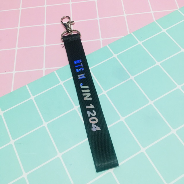 Nametag BTS , dây strap BTS halogram phản quang